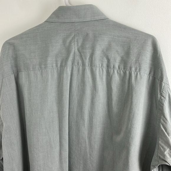 Ted Baker Gray-Blue Cotton Button-Up Dress Shirt - Picture 7 of 9